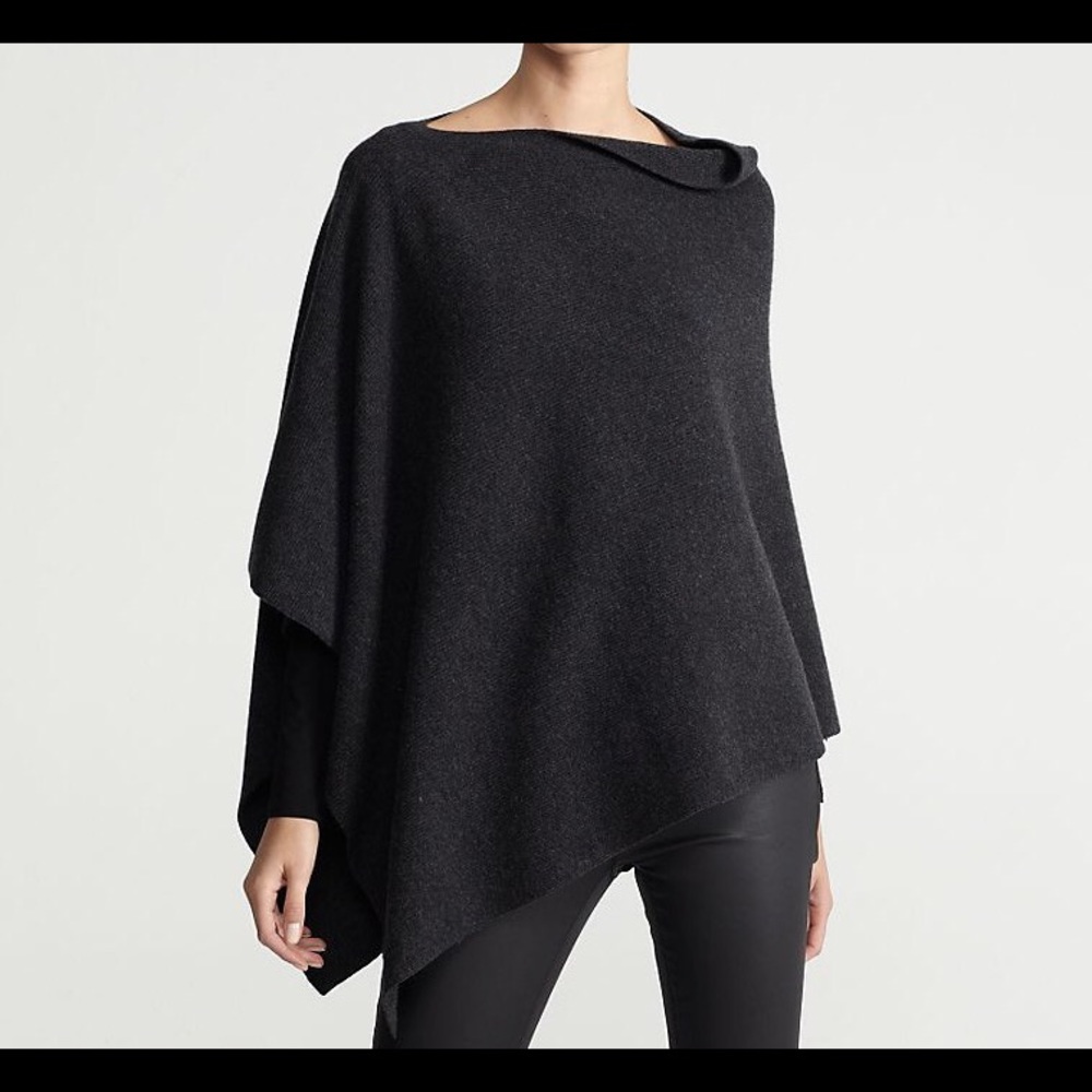 NEW Eileen Fisher gray cashmere poncho sweater